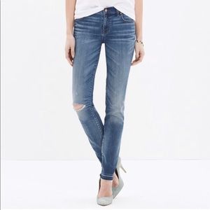 Madewell Blue Tall Alley Straight Drop-Hem Jeans
